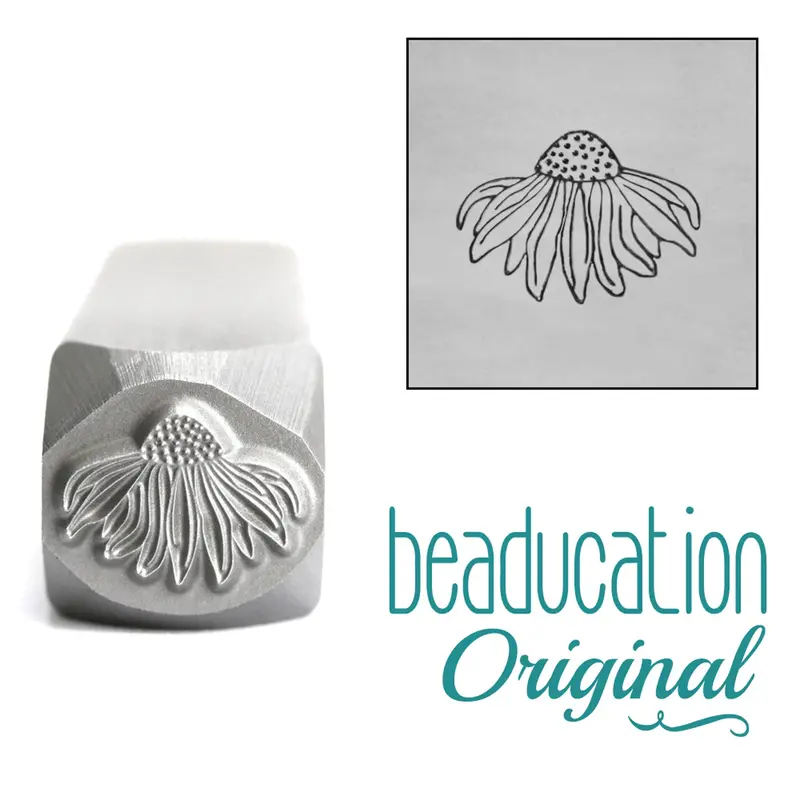 Echinacea Flower Metal Design Stamp – 10.5Mm Beaducation Original 1