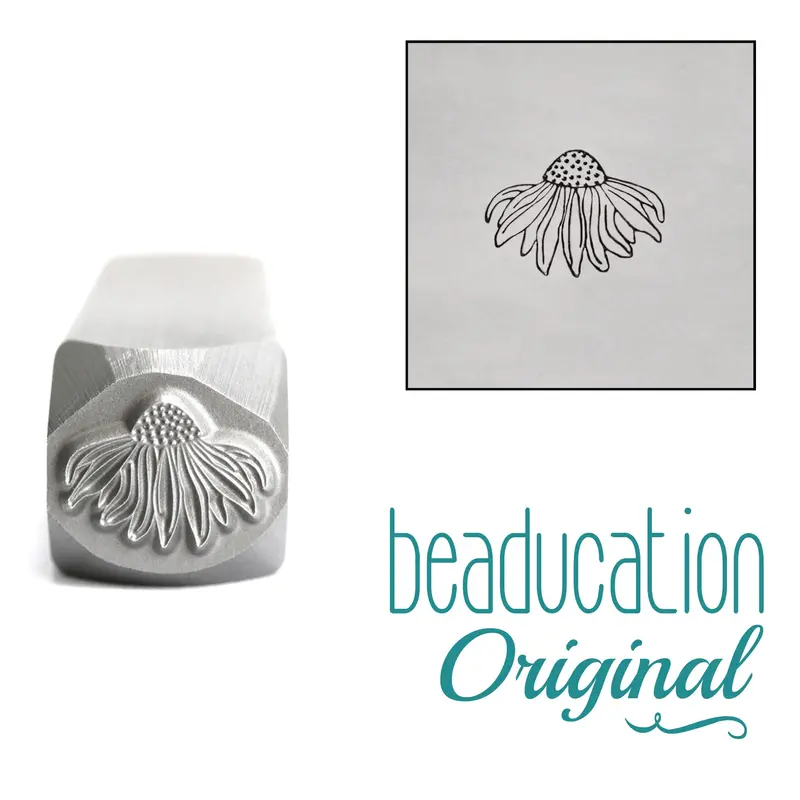 Echinacea Flower Metal Stamp, 7Mm – Beaducation Original 1