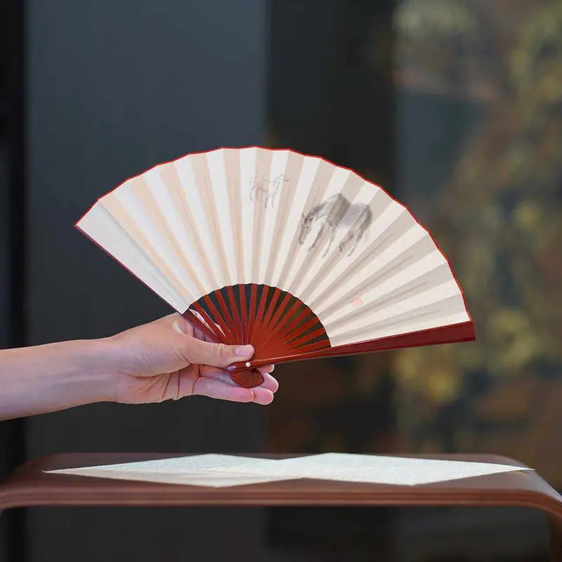 Edo-Era Zodiac Folding Fan For Women – Unkindo Fukatsu Craft 1