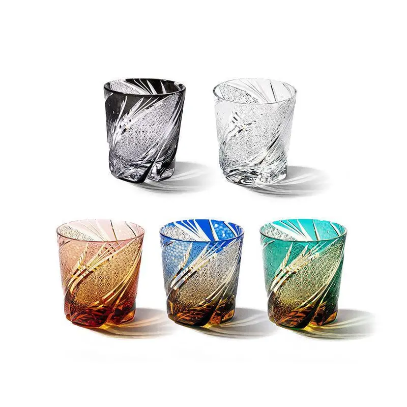 Edo Kiriko Meteor Old-Fashioned Glass – Bold Cutwork Tumbler 1