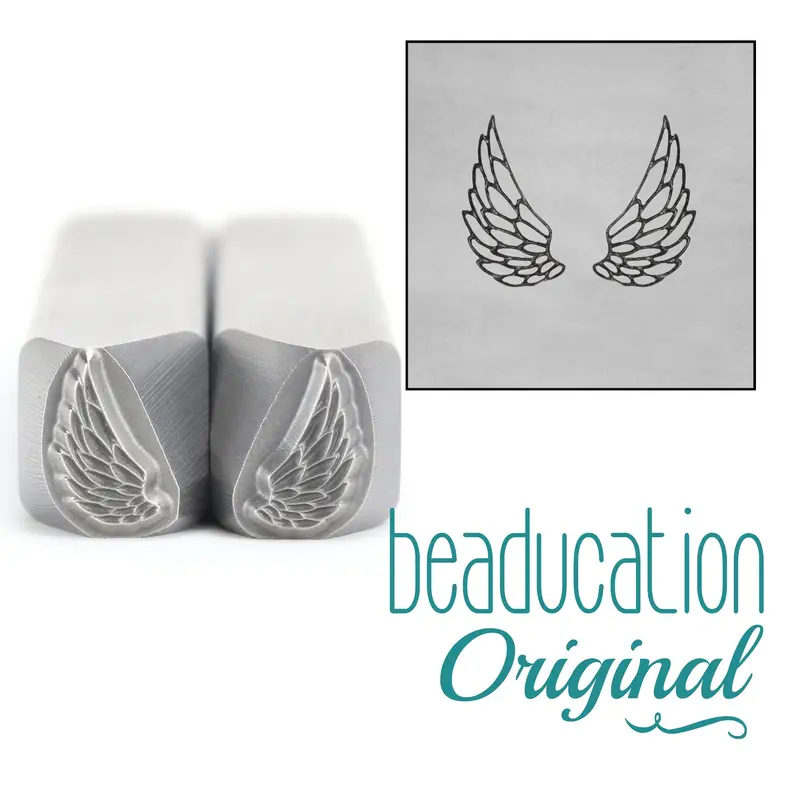 Feathered Wings Metal Stamp, 8Mm – Beaducation Original 1