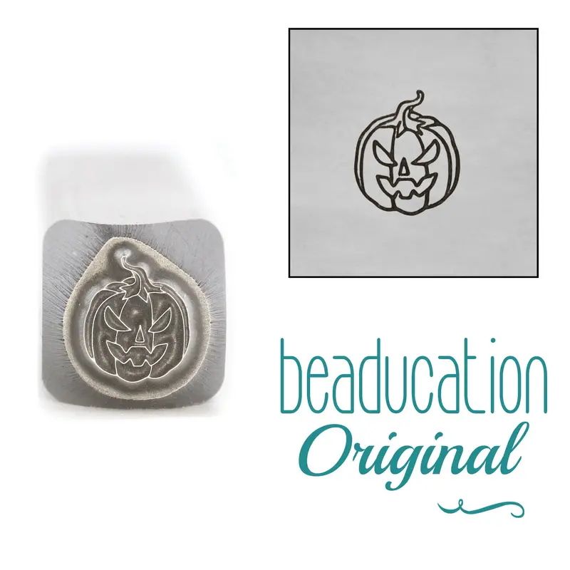Fierce Jack-O'-Lantern Stamp – 6.5Mm Expressive Halloween Die By Beaducation 1