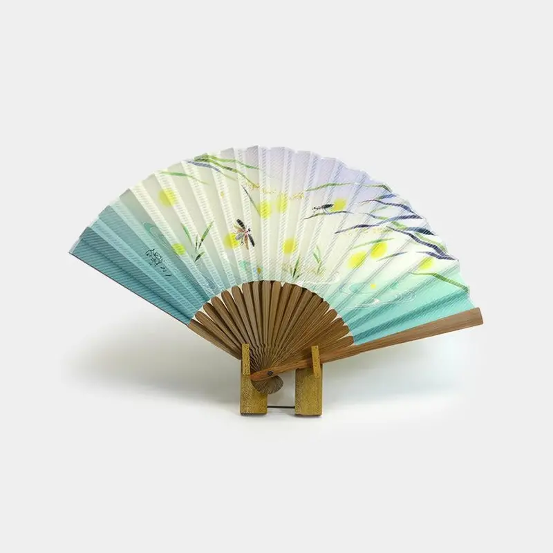 Firefly (Hotaru) Hand Fan | Artisan Kaga Yuzen Technique | Some No Shiki 1