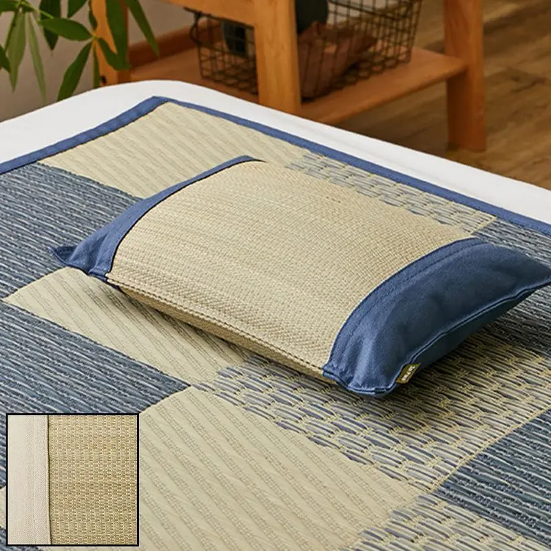 Flat Japanese Rush Pillow – Natural Igusa Fiber By Hagihara 1