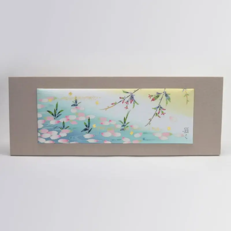 Floral Raft Decorative Panel – Hand-Dyed Kaga Yuzen Artwork By Kenzo Makino 1