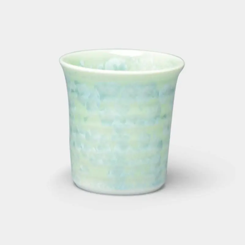 Flower Crystal Green Tumbler – Touan Kyoto Ceramic Drinkware 1