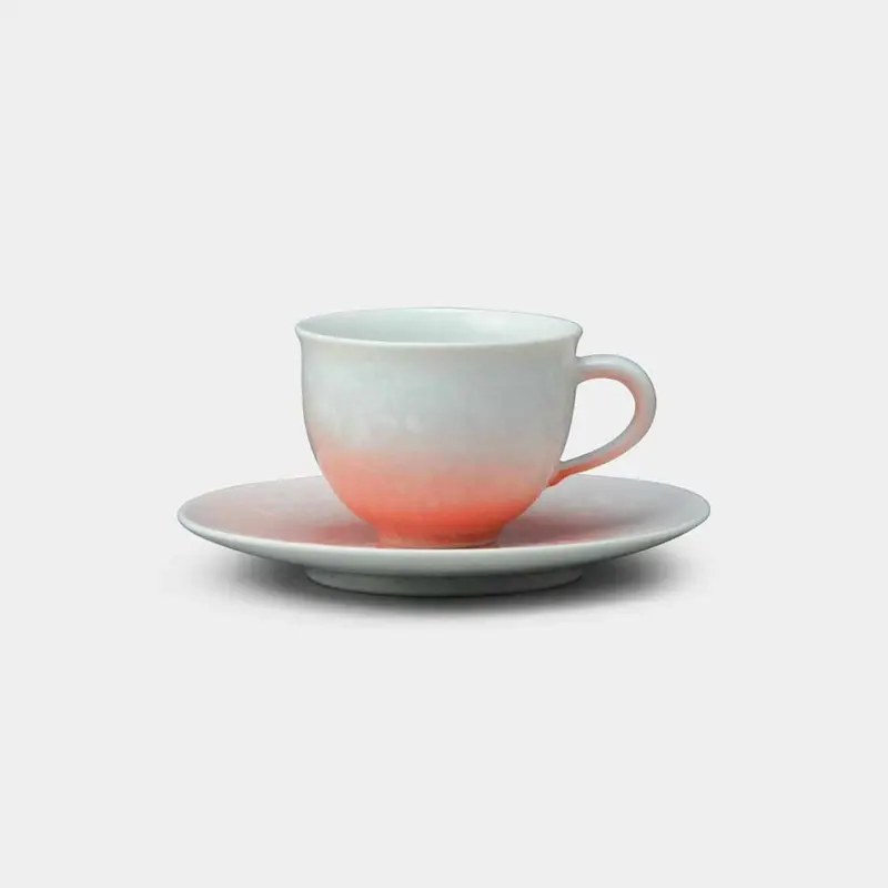 Flower Crystal Red-On-White Coffee Cup – Touan Kyoto Kiyomizu Mug 1
