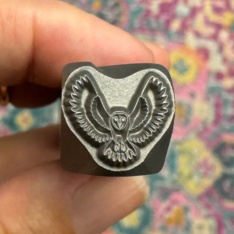 Flying Owl Metal Stamp – 11Mm Avian Jewelry Design Die By Beaducation 1