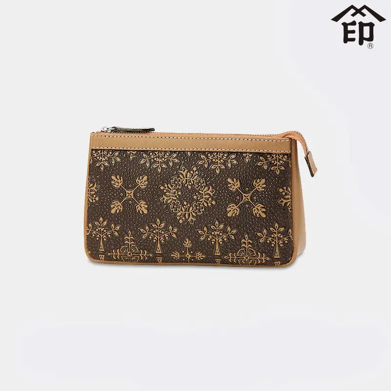 Folky Leather Pouch '9130' – Soft Koshu Inden Craft By Inden-Ya 1