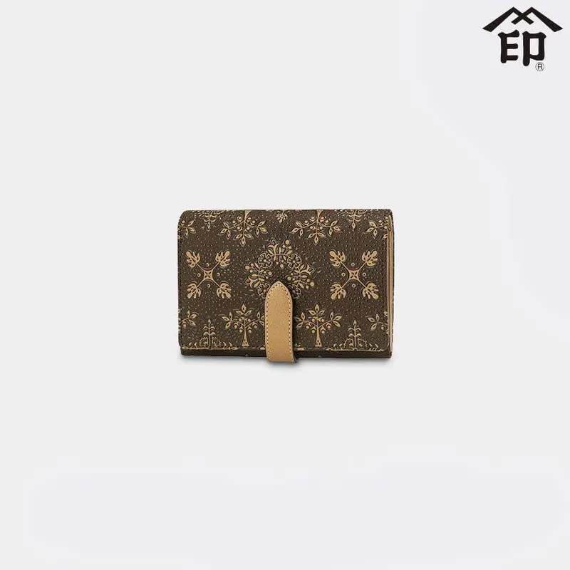 Folky Series Slim Wallet '9122' – Sleek Koshu Inden Leather Finish 1