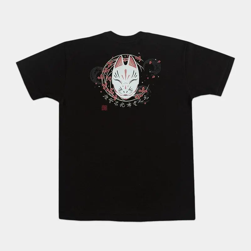 Fox Symbol Silk-Screen T-Shirt – Mythic Japanese Artwear By Wajin 1