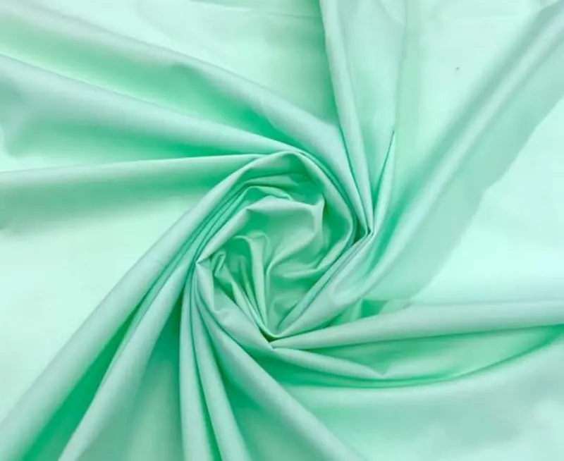 Fresh Mint Green Broadcloth Fabric With Polyester-Cotton Comfort Blend 1