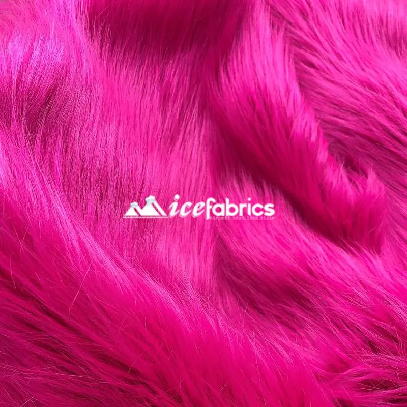 Fuchsia Luxeshag Plush Faux Fur Upholstery Fabric – Mohair-Inspired Texture 1