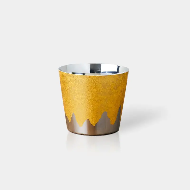 Fuji-Themed Gold Accent Cup | Kanazawa Gold Leaf Craft | Hakuichi 1