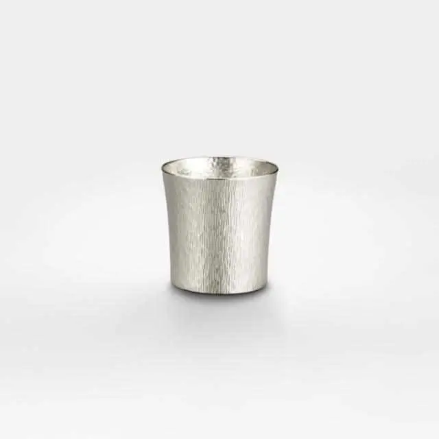 Funnel-Style Large Pewter Tumbler – Modern Osaka Naniwa Craft 1