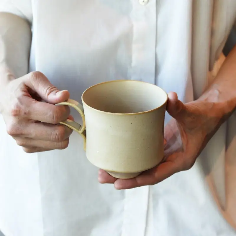 Fuuu Matte Square Mug In Pure White – Kyoto Kiyomizu-Yaki Ceramic Cup 1