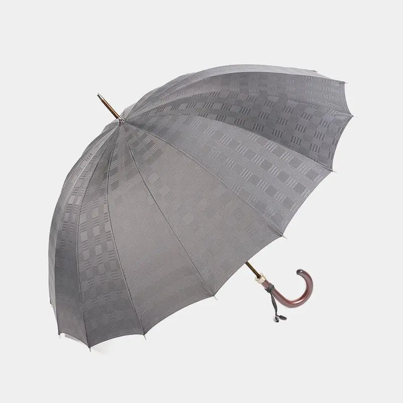 Gentlemen’S Chess Long Carbon Umbrella In Charcoal Gray – Refined Tokyo Design 1