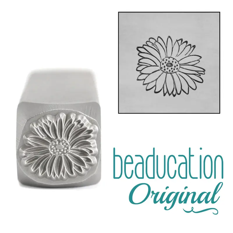 Gerbera Daisy Metal Design Stamp – 10.8Mm Beaducation Original 1