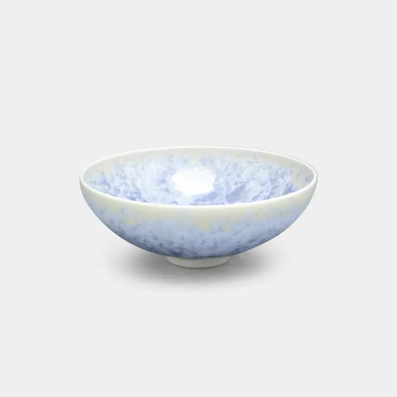 Ginfuji-Printed Flat Tea Bowl – Flower Crystal Ceramic Mug, Touan × Kyoto Kiyomizu 1