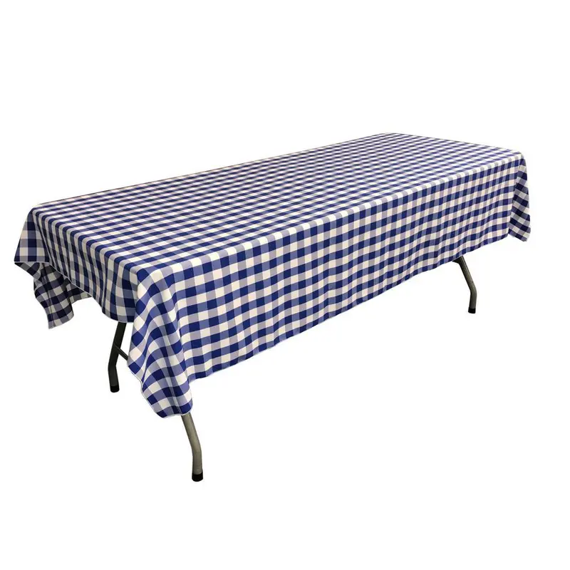 Gingham Checkered Polyester Tablecloth – 60" X 108" Rectangular 1