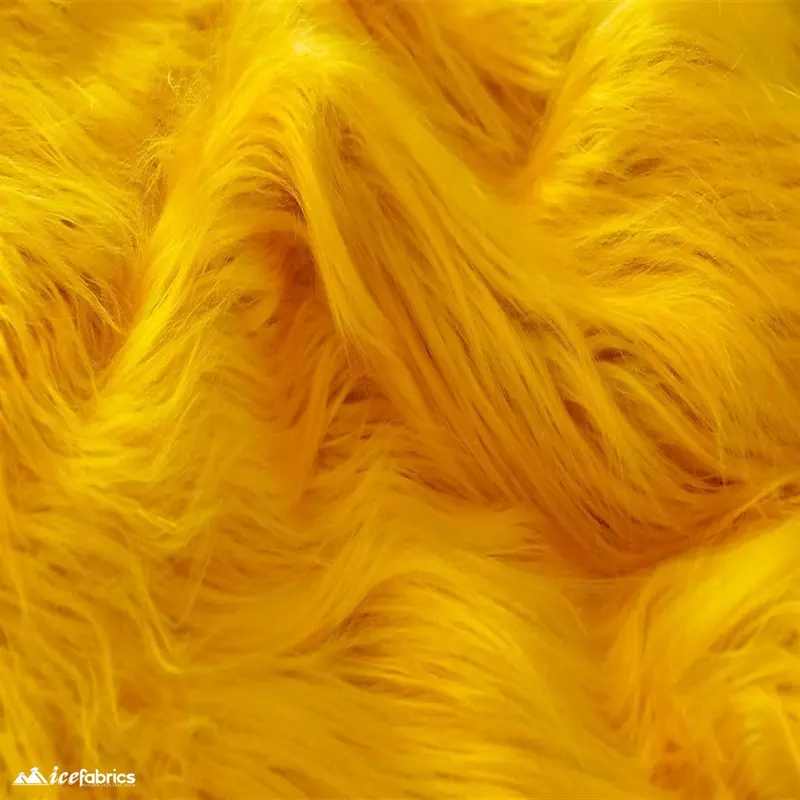 Gold Mohair-Style Faux Fur Fabric – Alpine Luxe Collection 1