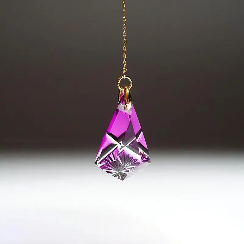 Gold-Purple Seika American-Style Pierced Earrings By Kiriko & Rinzen 1