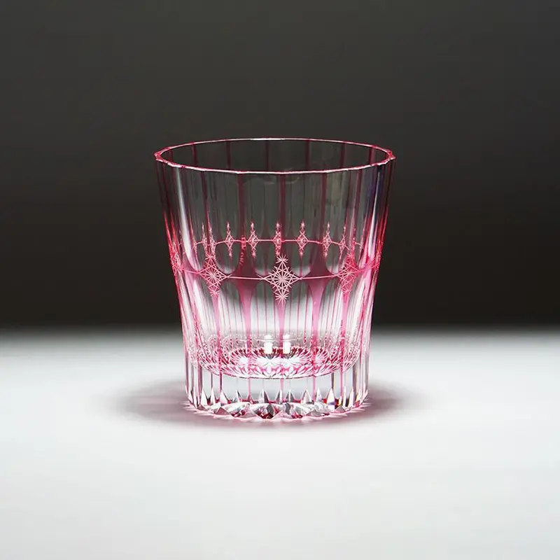Gold-Red Rinzen Multi-Color Kiriko Glass Accent 1