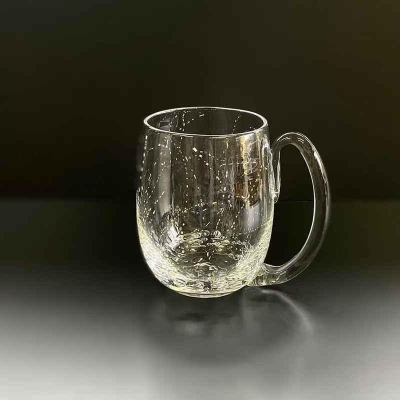Gold & Silver Beer Mug – Textured Glass Craft Beer Vessel 1