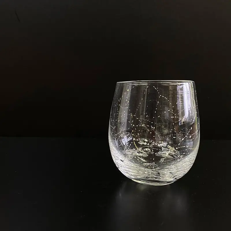 Gold & Silver Free-Form Tumbler – Contemporary Glass Drinking Cup 1