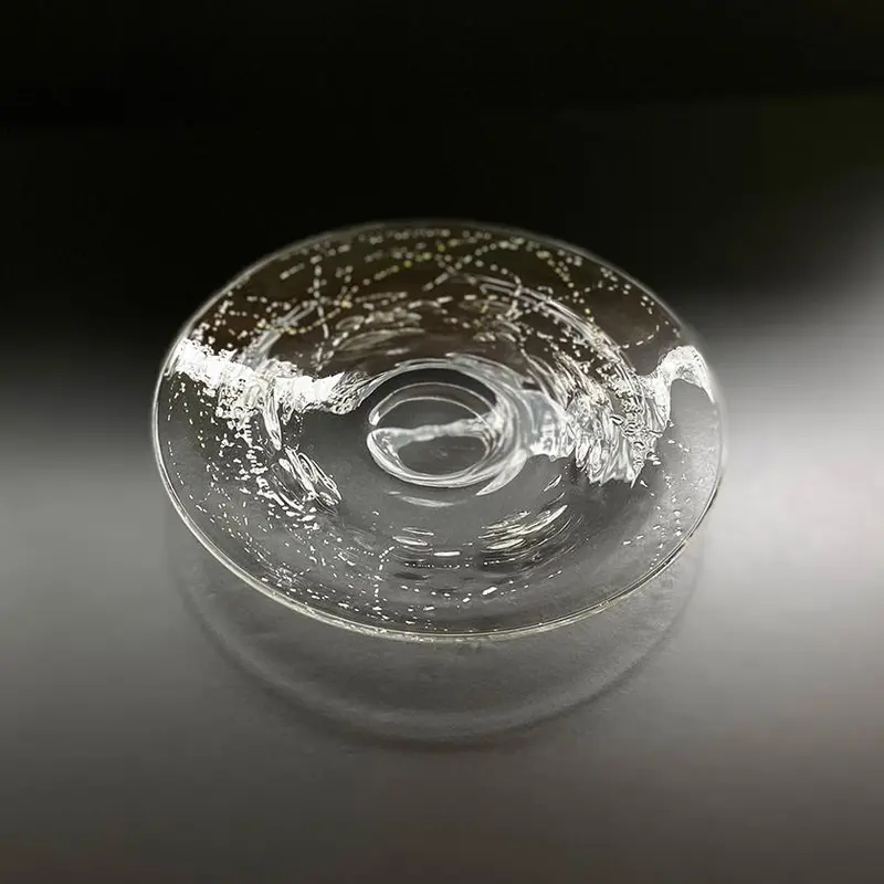 Gold & Silver Small Dish – Compact Glass Serving Tray (S) 1