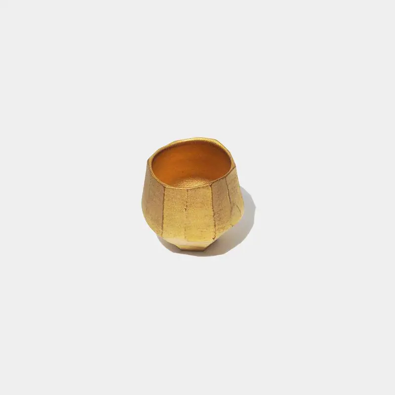 Golden Guinomi Sake Cup – Koichi Fujioka Ceramic Artistry 1