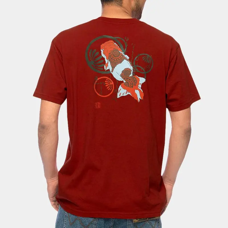 Goldfish Motif T-Shirt – Lucky & Lively Silkscreen Illustration 1