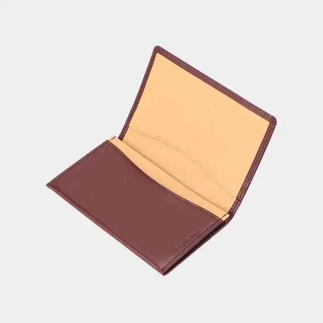 Grape-Color Card Holder For Professionals | Satori Leather Craftsmanship 1