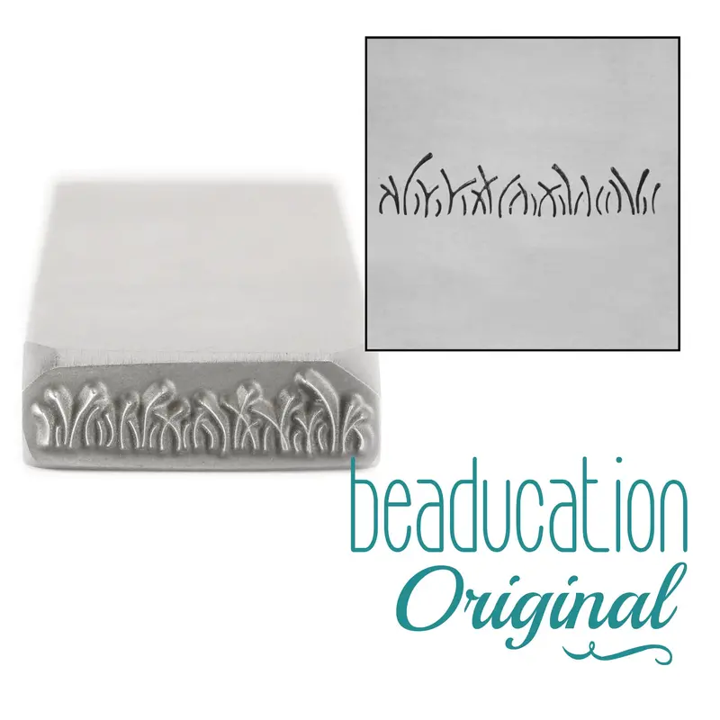Grass Tuft Pattern Metal Stamp, 17Mm – Beaducation Original 1