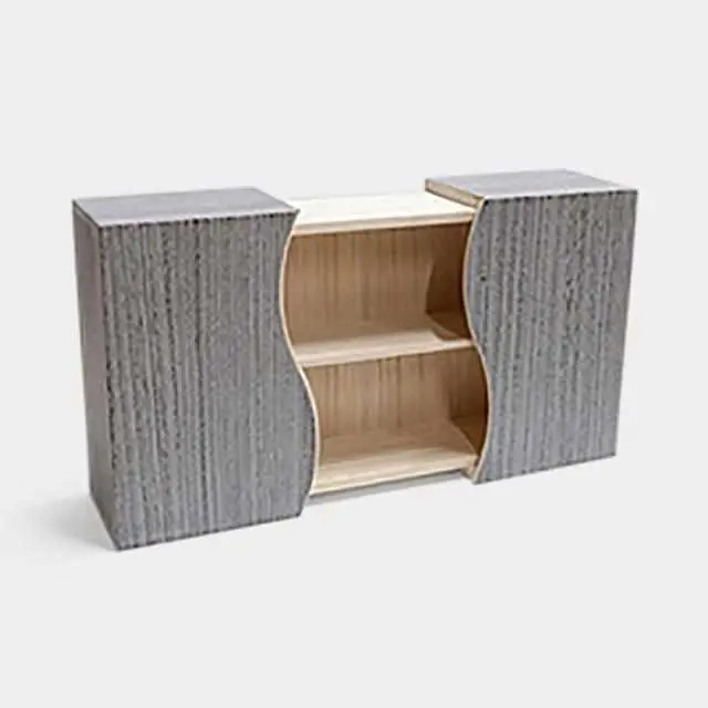 Gray-Toned Paulownia Storage Cabinet – Elegant Kamō Handcrafted Chest 1