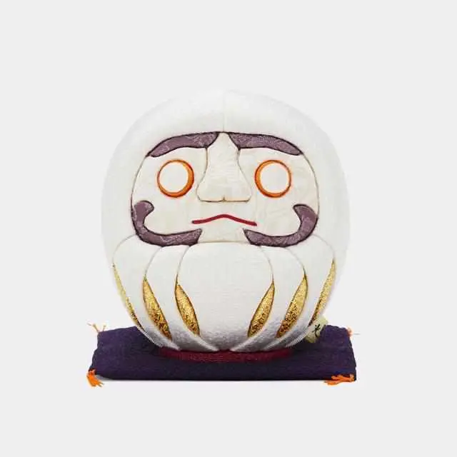 Great Seer White Daruma – Traditional Large-Scale Edo Art Doll 1