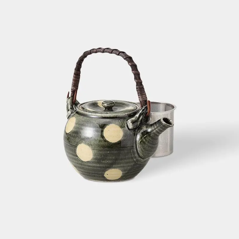 Green Glaze Polka Dot Tea Pot – Small Size, Vibrant No.5 Variant By Hasami 1