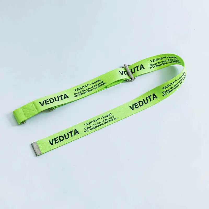 Green Industrial Obi Belt With Clear Pouch – Modern Kimono Sash By Veduta 1