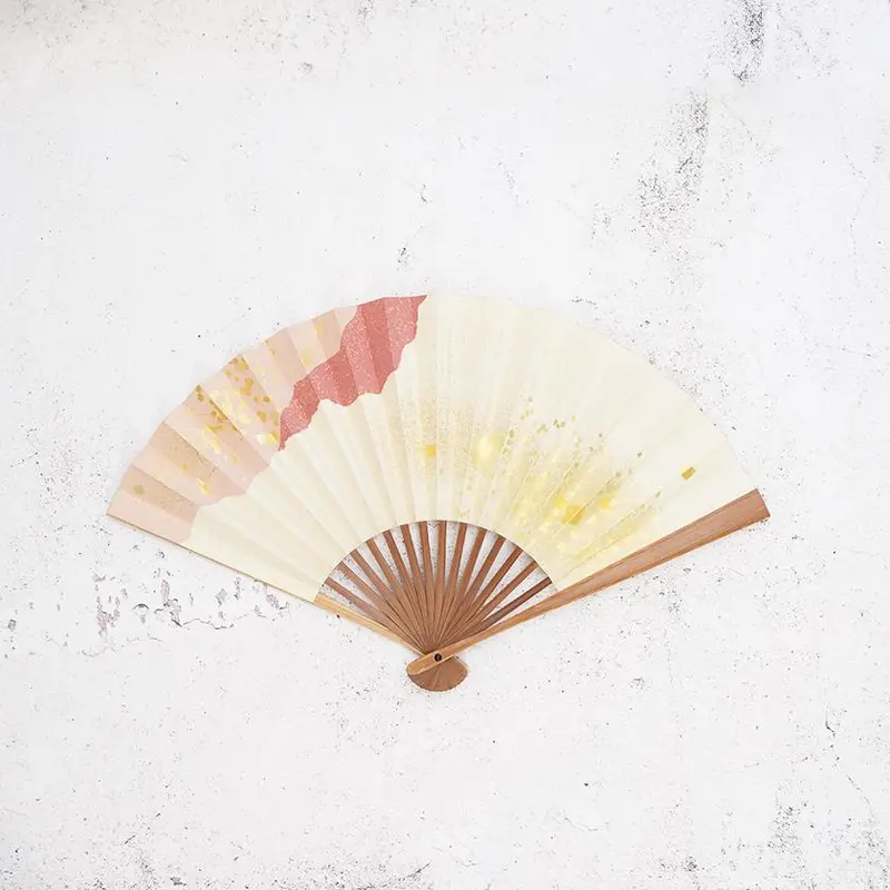 Haku Pink Hand Fan For Women — Hon-Susutake Frame | Unkindo Fukatsu • Edo Folding Fans 1