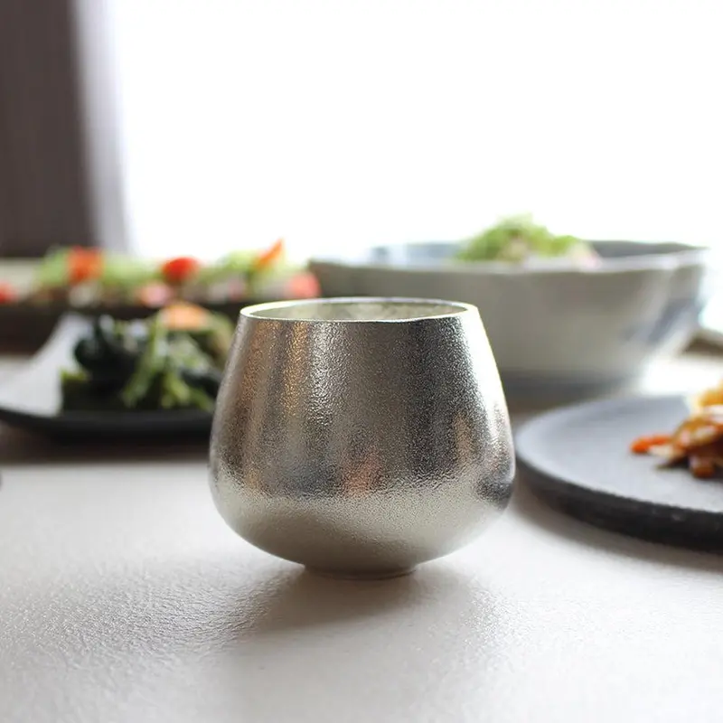 Hanashibe Sake Cup By Nousaku – Cast Tin Design 1