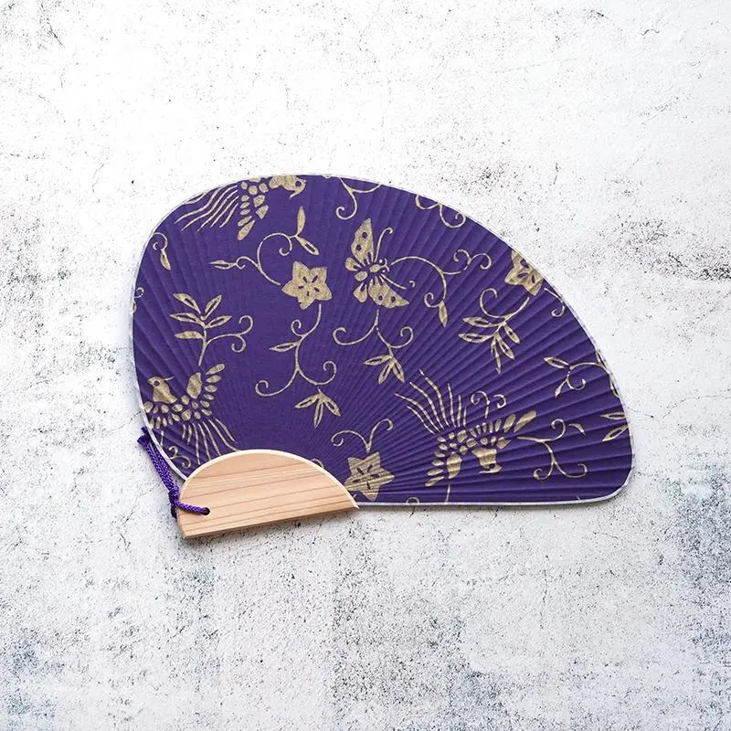 Hand Fan: Chidori Phoenix & Butterfly Uchiwa – Kyoto Karakami Limited Edition By Maruni 1