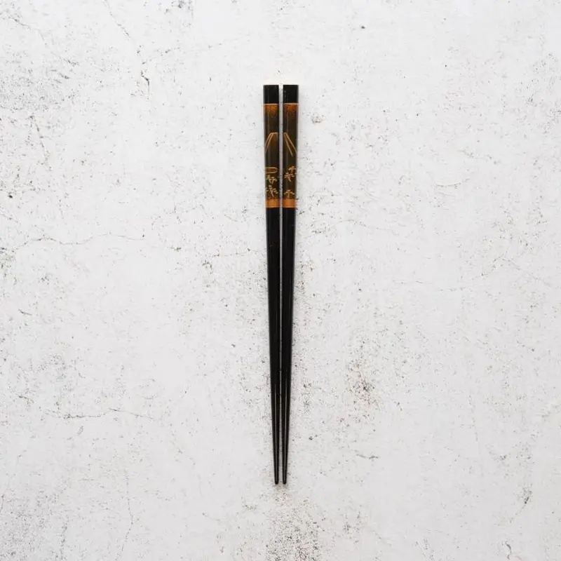 Hand-Painted Fuji Matsubara Chopsticks In Gold Or Silver Lacquer | Hashimoto Kousaku Shikki | Wajima Nuri 1