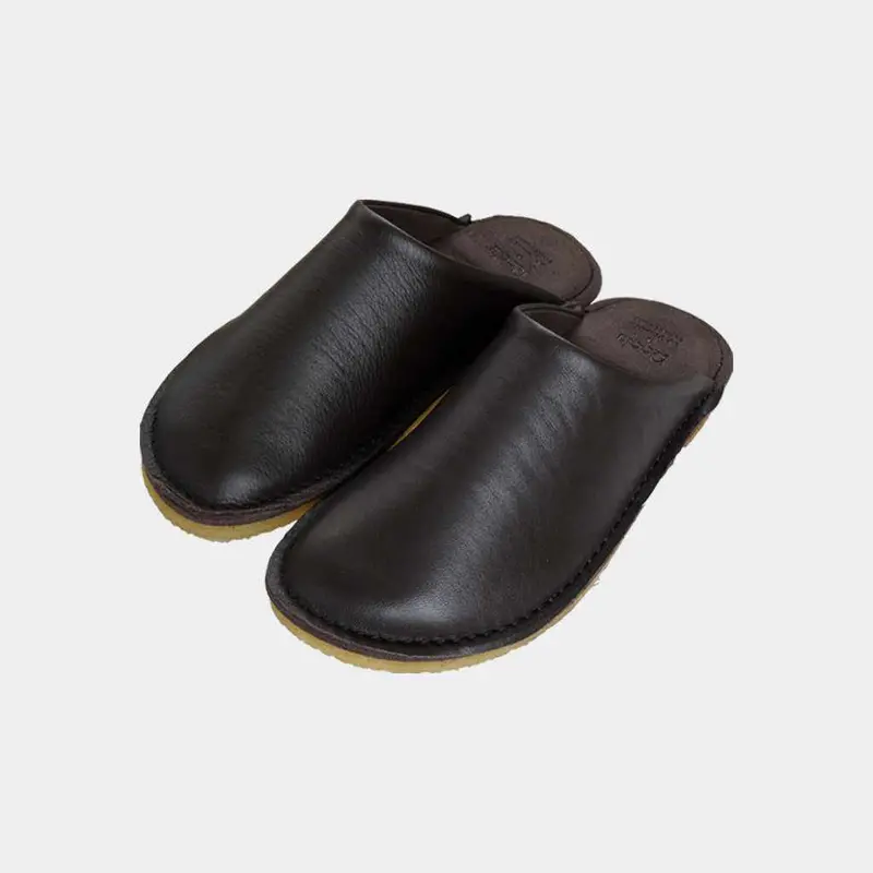 Handcrafted Garden Sandals – Dark Brown Full-Grain Leather 1