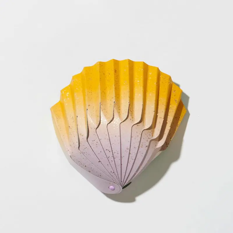 Handmade Origami Seashell Bowl In Sunago Yellow – Decorative Paper Art By Yushima-Art 1