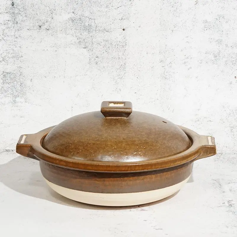 Hang Out Earthenware Cooking Pot For 4 – Spacious Shigaraki-Inspired Clay Pot 1