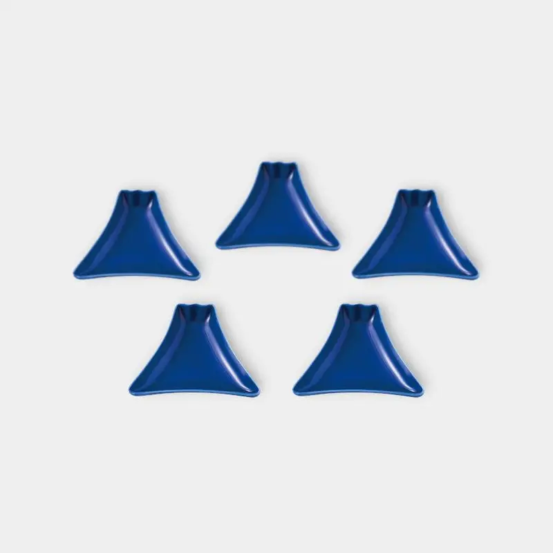 Hare Mountain Small Dish Set – Five-Piece Blue Hasami Ware By Saikai Toki 1