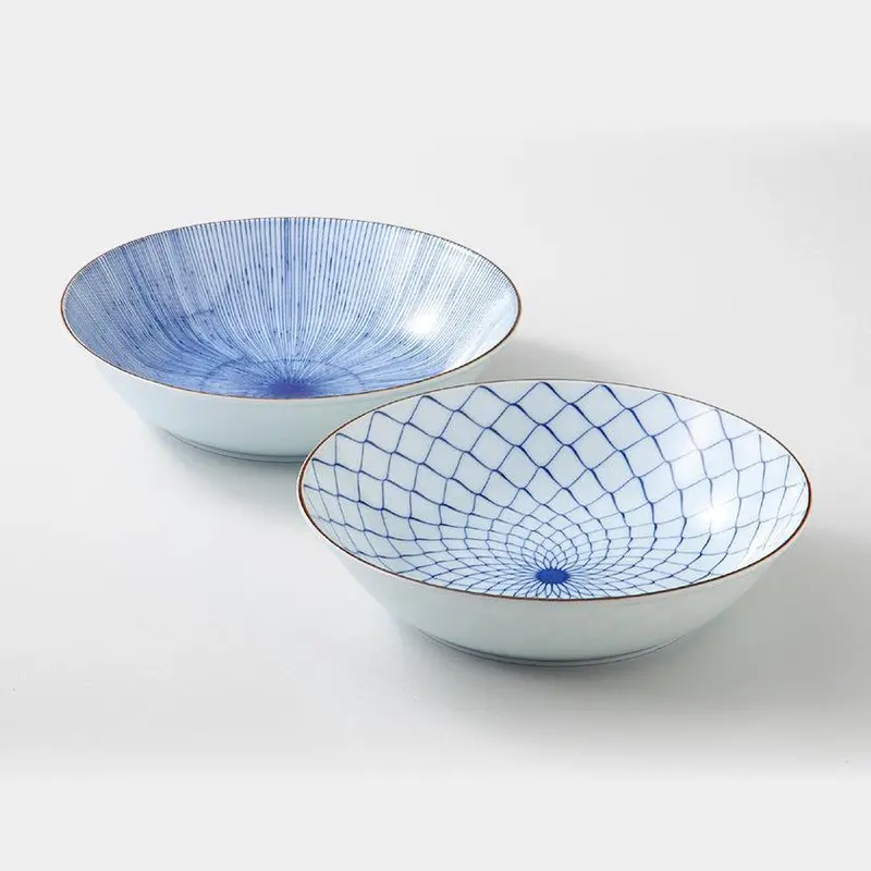 Hasami Ware Antique-Dyed Light Multi-Use Bowl Pair – Saikai Toki Elegant Ceramics 1
