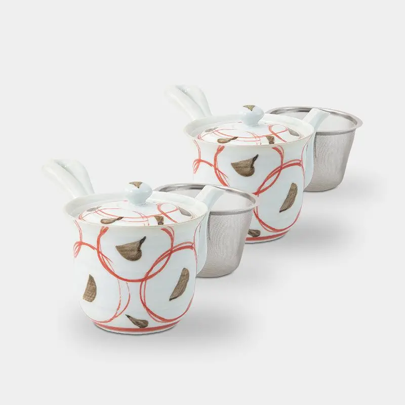 Hasami Ware Haketenmon Tea Pot Set – 2-Piece Light Design | Saikai Toki 1