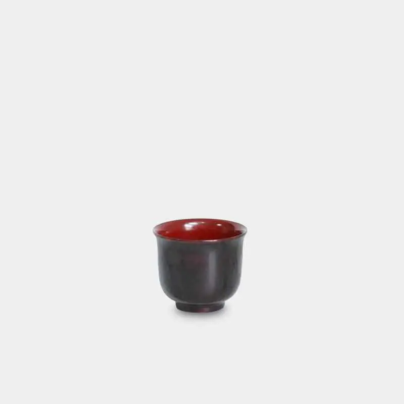 Hasori Guinomi Sake Cup – Red Uchi Lacquer | Yakumo 1