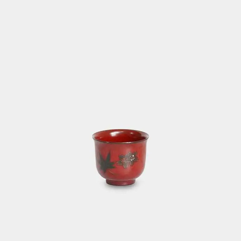 Hasori Guinomi Sake Cup – Spring & Autumn Red Uchi | Yakumo 1